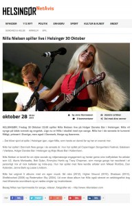 151028 - Helsingör NetAvis - Nilla Nielsen spiller live i Helsingör 30 oktober